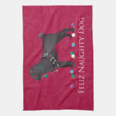 Chinesischer Shar Pei Feliz Naughty Dog Weihnachts Handtuch (Vertikal)