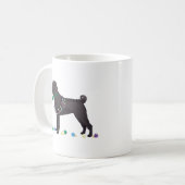 Chinesischer Shar Pei Feliz Naughty Dog Weihnachts Kaffeetasse (Vorderseite Links)