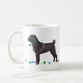 Chinesischer Shar Pei Feliz Naughty Dog Weihnachts Kaffeetasse (Links)