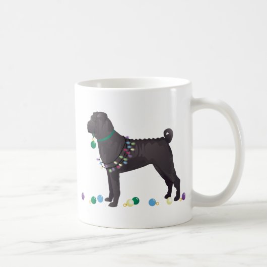 Chinesischer Shar Pei Feliz Naughty Dog Weihnachts Kaffeetasse (Rechts)