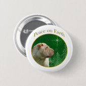 Chinesischer Shar-Pei-Frieden Button (Vorne & Hinten)