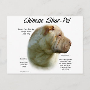 Chinesischer Shar Pei Geschichte; chinesischer Sha Postkarte