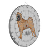 Chinesischer Shar-Pei-Hund-Cartoon Dartscheibe (Vorderseite Links)