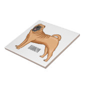 Chinesischer Shar-Pei-Hund-Cartoon Fliese (Seite)