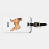 Chinesischer Shar-Pei-Hund-Cartoon Gepäckanhänger (Vorderseite horizontal)
