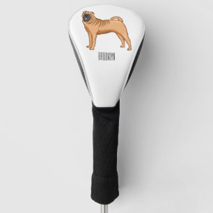 Chinesischer Shar-Pei-Hund-Cartoon Golf Headcover