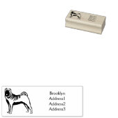 Chinesischer Shar-Pei-Hund-Cartoon Gummistempel (Stempel)