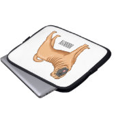 Chinesischer Shar-Pei-Hund-Cartoon Laptopschutzhülle (Vorne Knopf)