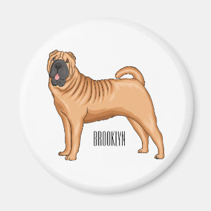 Chinesischer Shar-Pei-Hund-Cartoon Magnet
