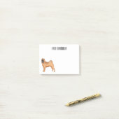 Chinesischer Shar-Pei-Hund-Cartoon Post-it Klebezettel (Auf Schreibtisch)
