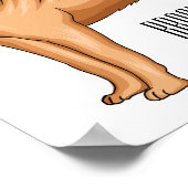 Chinesischer Shar-Pei-Hund-Cartoon Poster (Ecke)