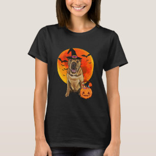 Chinesischer Shar-Pei-Hund Halloween-Kürbislaterne T-Shirt