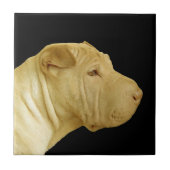 Chinesischer Shar-Pei-Hund-Profil Fliese (Vorderseite)