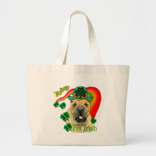Chinesischer Shar-Pei St. Patrick's Day Jumbo Stoffbeutel