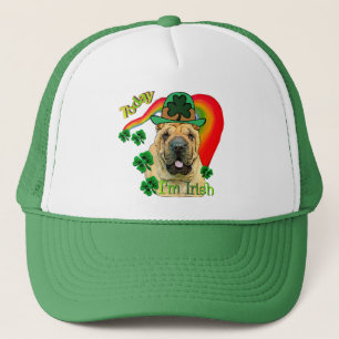 Chinesischer Shar-Pei St. Patrick's Day Truckerkappe