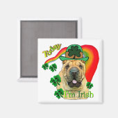 Chinesischer Shar-pei St. Pattys Magnet (Vorderseite/Rückseite)