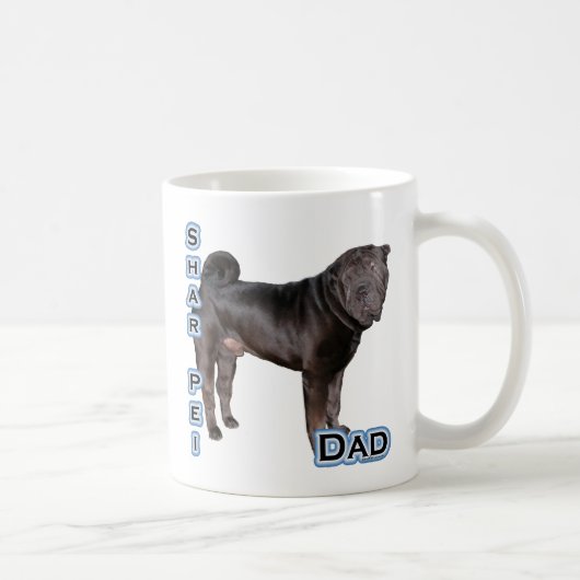 Chinesischer Shar-Pei-Vater 4 Kaffeetasse (Rechts)