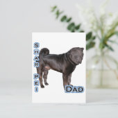 Chinesischer Shar-Pei-Vater 4 Postkarte (Stehend Vorderseite)