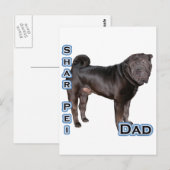 Chinesischer Shar-Pei-Vater 4 Postkarte (Vorne/Hinten)