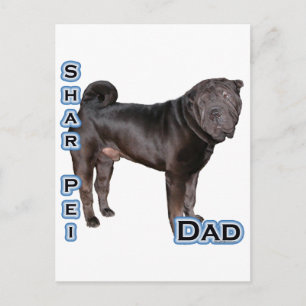 Chinesischer Shar-Pei-Vater 4 Postkarte