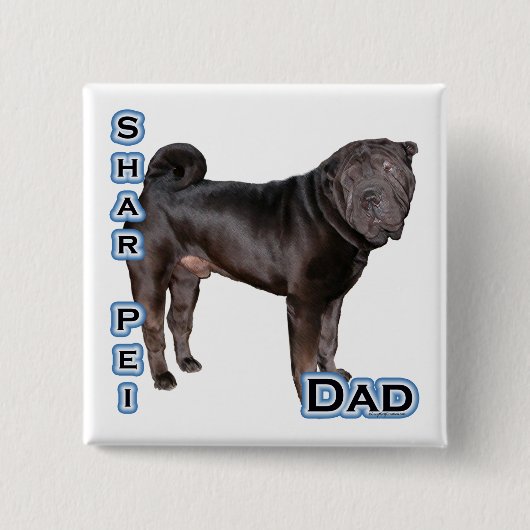 Chinesischer Shar-Pei-Vater 4 - Schaltfläche Button (Vorderseite)