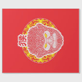 Chinesischer Shio Monkey Geschenkpapier (Flach)
