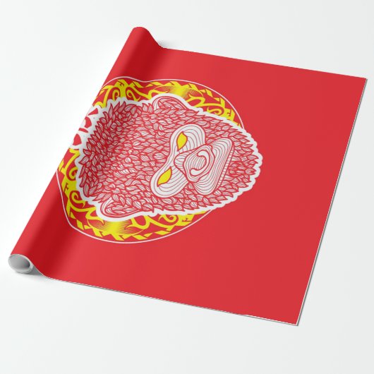 Chinesischer Shio Monkey Geschenkpapier (Ungerollt)