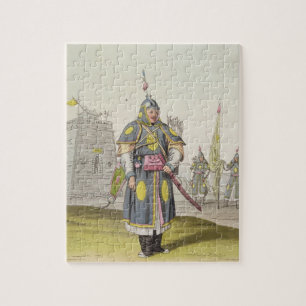 Chinesischer Soldat im vollen Kampfkleid, Puzzle