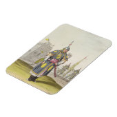 Chinesischer Soldat in vollem Schlachtkleid, Illus Magnet (Linke Seite)