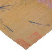 Chinesischer Song-Dynastie Fisch vor fallenden Blu Großer Tischläufer (Ecke)