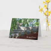 Chinesischer Steindrache, Xi'an, China - Karte (Gelbe Blume)