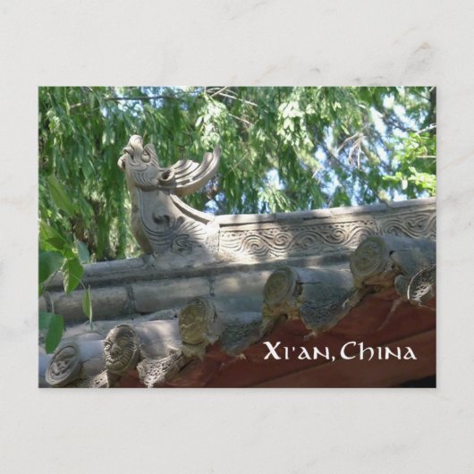 Chinesischer Steindrache, Xi'an, China - Postkarte (Vorderseite)