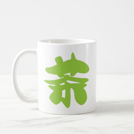 Chinesischer Tee aus Hanzi/Kanji Kaffeetasse (Links)
