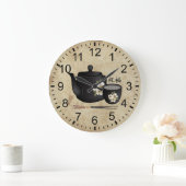 Chinesischer Tee für zwei "Segen" Große Wanduhr (Zuhause)