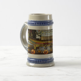 Chinesischer Tempel Gray / Blue 22 oz Stein Bierglas