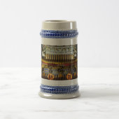 Chinesischer Tempel Gray / Blue 22 oz Stein Bierglas (Mittel)