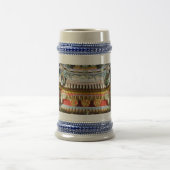 Chinesischer Tempel Gray / Blue 22 oz Stein Bierglas (Mittel)