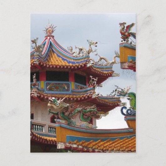 Chinesischer Tempel Postkarte (Vorderseite)