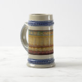 Chinesischer Tempel Roof Gray / Blue 22 oz Stein Bierglas (Vorderseite Links)
