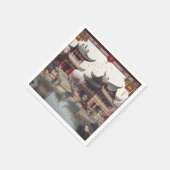 Chinesischer Tempel Serviette (Ecke)