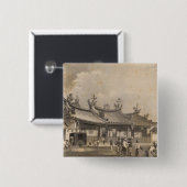 Chinesischer Tempel, Singapur Button (Vorne & Hinten)