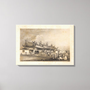 Chinesischer Tempel, Singapur Leinwanddruck