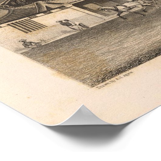 Chinesischer Tempel, Singapur Poster (Ecke)