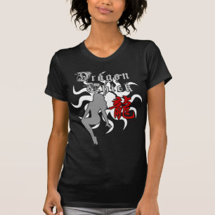 Chinesischer Tierkreis-Drache-Küken-Schwarz-T - T-Shirt