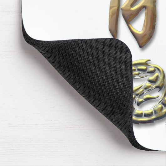 Chinesischer Tierkreis-goldener Drache Mousepad (Ecke)