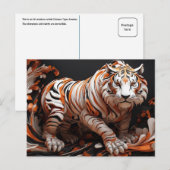 Chinesischer Tiger Awakes Postkarte (Vorne/Hinten)