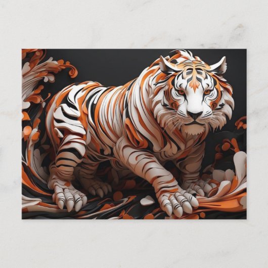 Chinesischer Tiger Awakes Postkarte (Vorderseite)