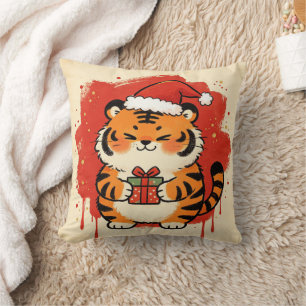 Chinesischer Tiger im Sternzeichen-Christmas Kissen