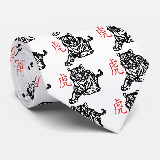 Chinesischer Tiger Krawatte (Gerollt)