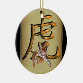 Chinesischer Tiger u. Symbol-Verzierung Keramik Ornament (Rechts)